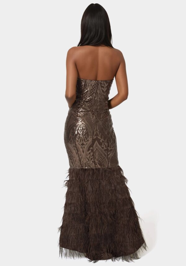 107796_chocolate_3_4f10a5da-208c-4f89-97c1-2aef99146518 Sequin Feather Gown